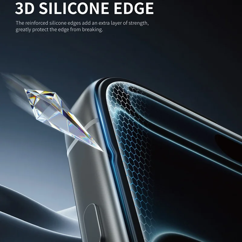 KEEPHONE INNOVA Série com Ferramenta de Alinhamento para iPhone 18 Pro  /  17 Pro Protetor de Ecrã HD em Filme de Vidro de Alta Resistência de Alumínio-Silício com Moldura de Alinhamento - Transparente
