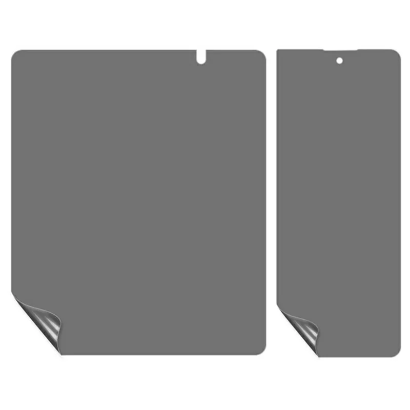 2Pcs Privacy Screen Protectors for Samsung Galaxy Z Fold8 , Inner + Front Anti-Peep PET Screen Film Set - Black