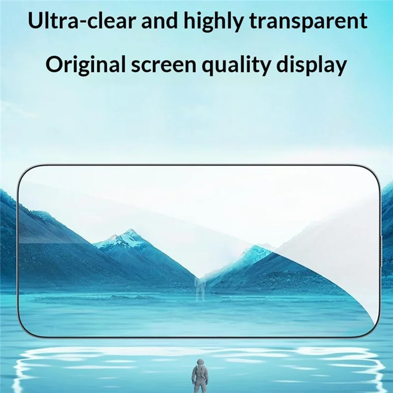 WEKOME WTP-034 for iPhone 17 Screen Protector 0.33mm Full Coverage High Aluminium-Silicon Glass Film with Automatic Alignment Dust-Free Tool - Transparent