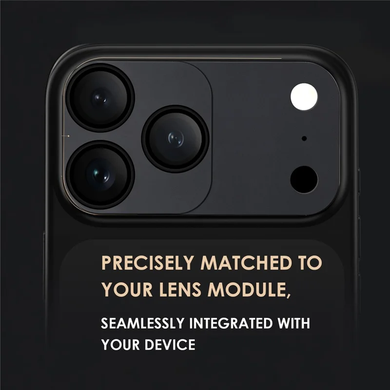 LEREACH for iPhone 18 Pro Max / 17 Pro Max Camera Lens Protector Magnetic High-Transparency Tempered Glass Lens Film - Matte Black