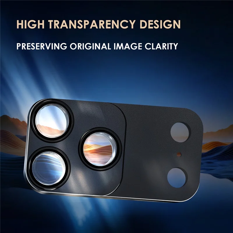 LEREACH for iPhone 18 Pro Max / 17 Pro Max Camera Lens Protector Magnetic High-Transparency Tempered Glass Lens Film - Matte Black