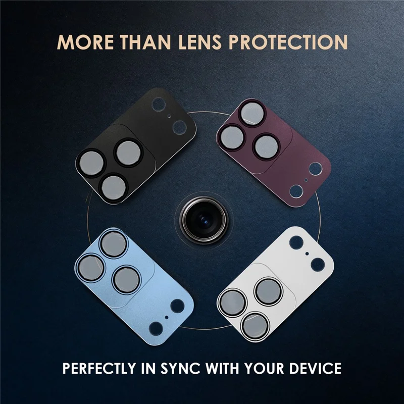 LEREACH for iPhone 18 Pro Max / 17 Pro Max Camera Lens Protector Magnetic High-Transparency Tempered Glass Lens Film - Matte Black