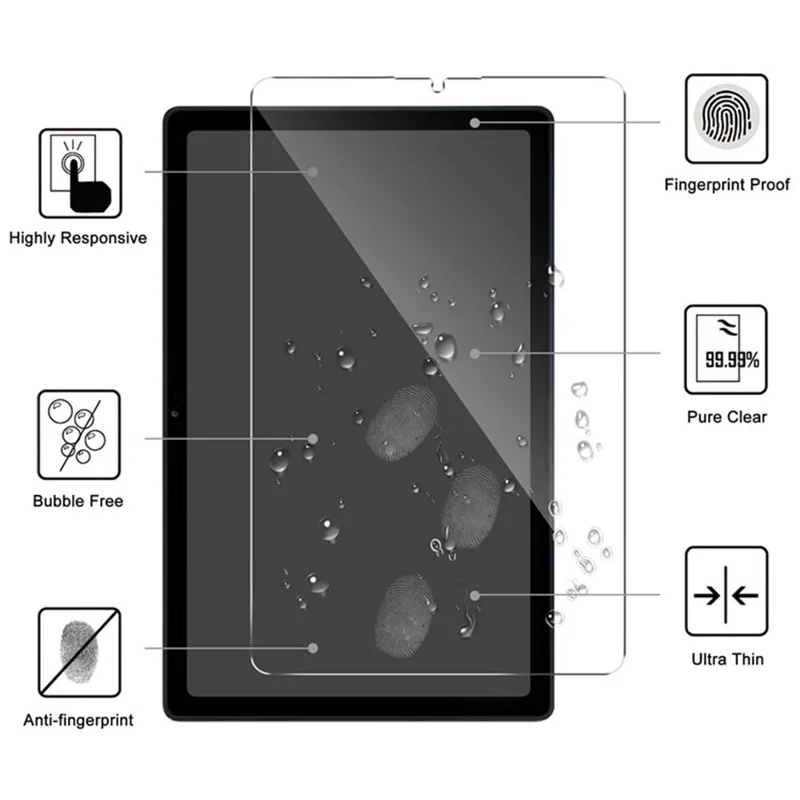 For Microsoft Surface Pro 12th Edition 13 inch Tempered Glass Screen Protector 2.5D Straight Edge Full Screen Film, Full Glue - Transparent