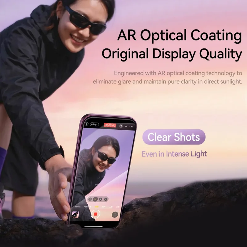 ROCK for iPhone 18 Pro Max Tempered Glass Full Screen Protector Silk Printing Ultra Clear Full Glue Film - Transparent