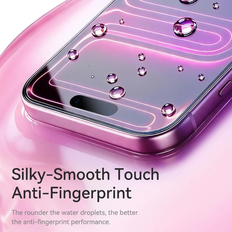 ROCK for iPhone 18 Pro Max Tempered Glass Full Screen Protector Silk Printing Ultra Clear Full Glue Film - Transparent