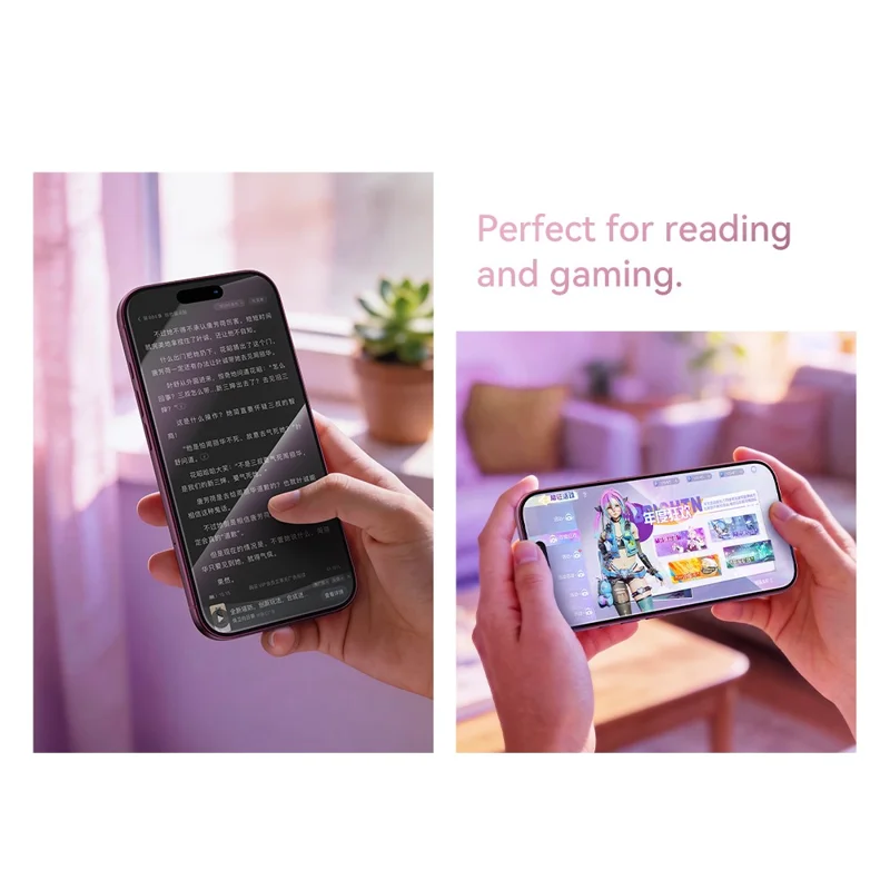 ROCK for iPhone 18 Pro Max Tempered Glass Full Screen Protector Silk Printing Ultra Clear Full Glue Film - Transparent