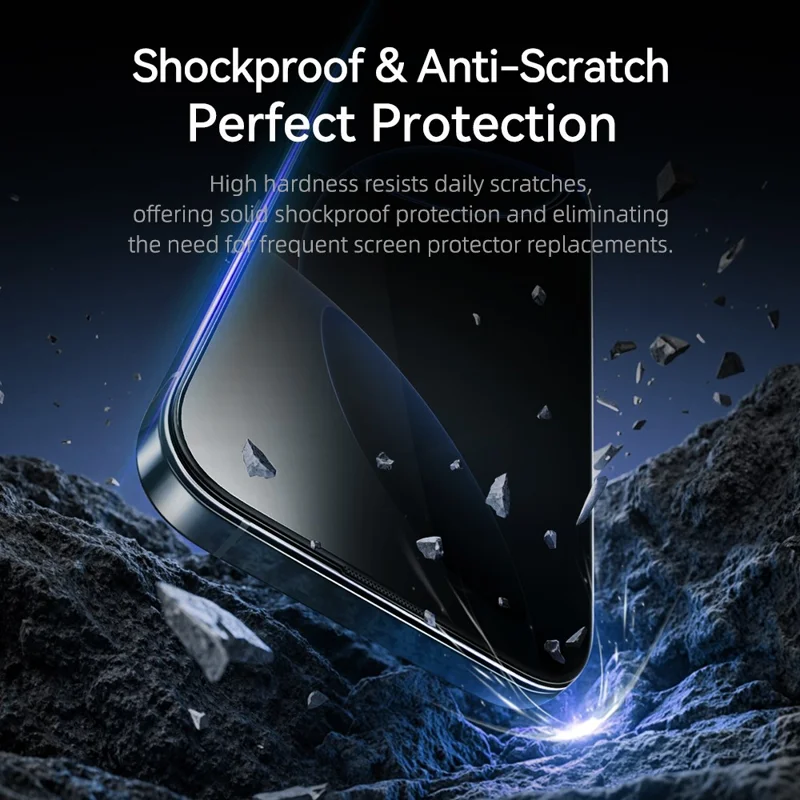 ROCK for iPhone 18 Pro Max Privacy Screen Protector 28° Anti-Peep High Aluminium-silicon Glass Full Coverage Anti-Scratch Film