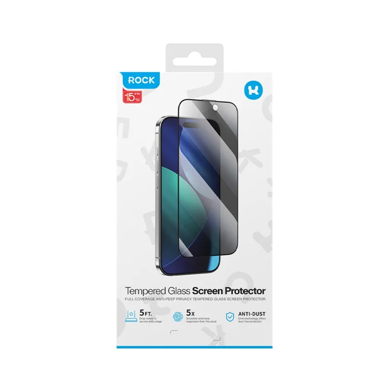ROCK for iPhone 18 Pro Max Privacy Screen Protector 28° Anti-Peep High Aluminium-silicon Glass Full Coverage Anti-Scratch Film