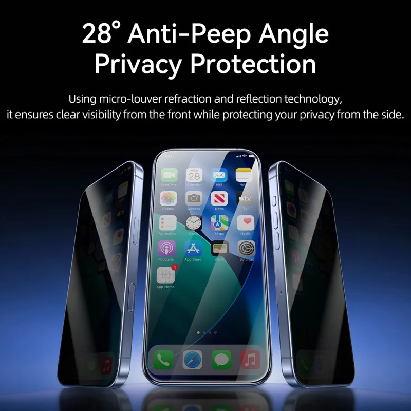 ROCK for iPhone 18 Pro Max Privacy Screen Protector 28° Anti-Peep High Aluminium-silicon Glass Full Coverage Anti-Scratch Film