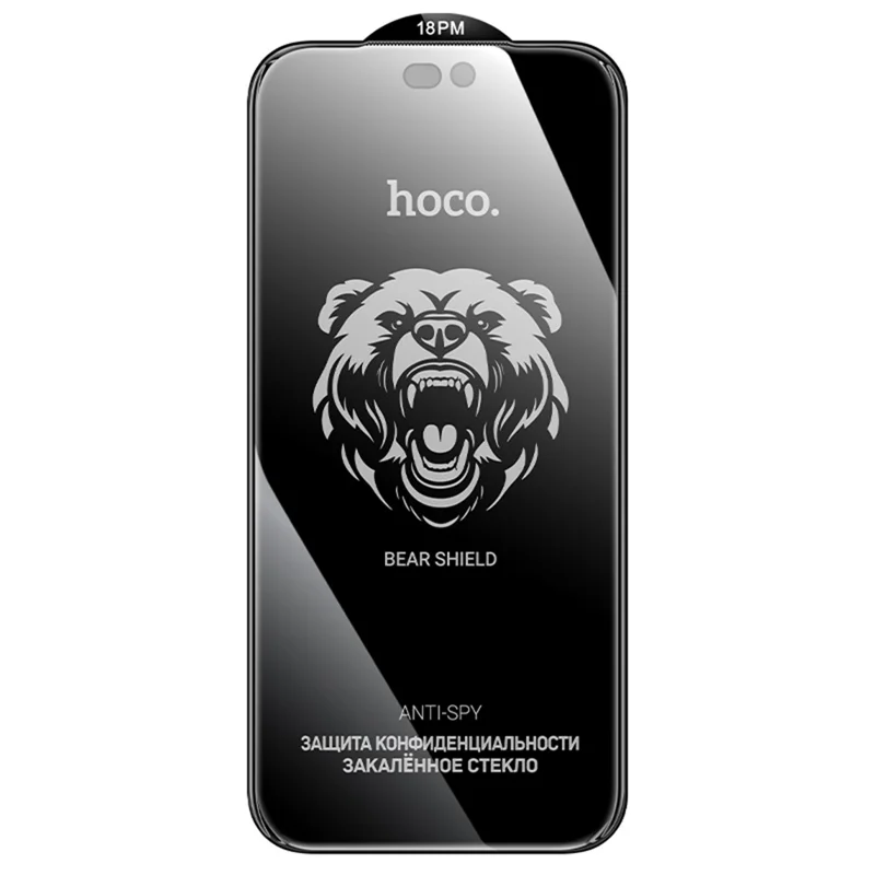 HOCO A888 Plus per iPhone 18 Pro Max Pellicola Protettiva per la Privacy Anti-Graffio in Vetro Temperato con Copertura Totale - Nero