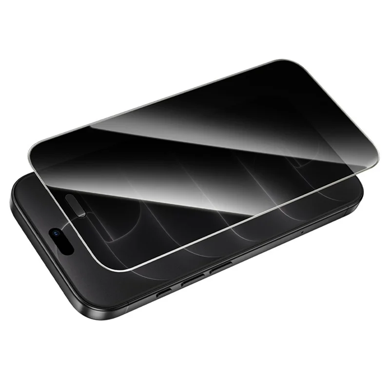 HOCO A44 for iPhone 18 Pro Privacy Screen Protector Full Coverage High Aluminium-silicon Glass + Stainless Steel Frame Anti-Peeping Film - Silver