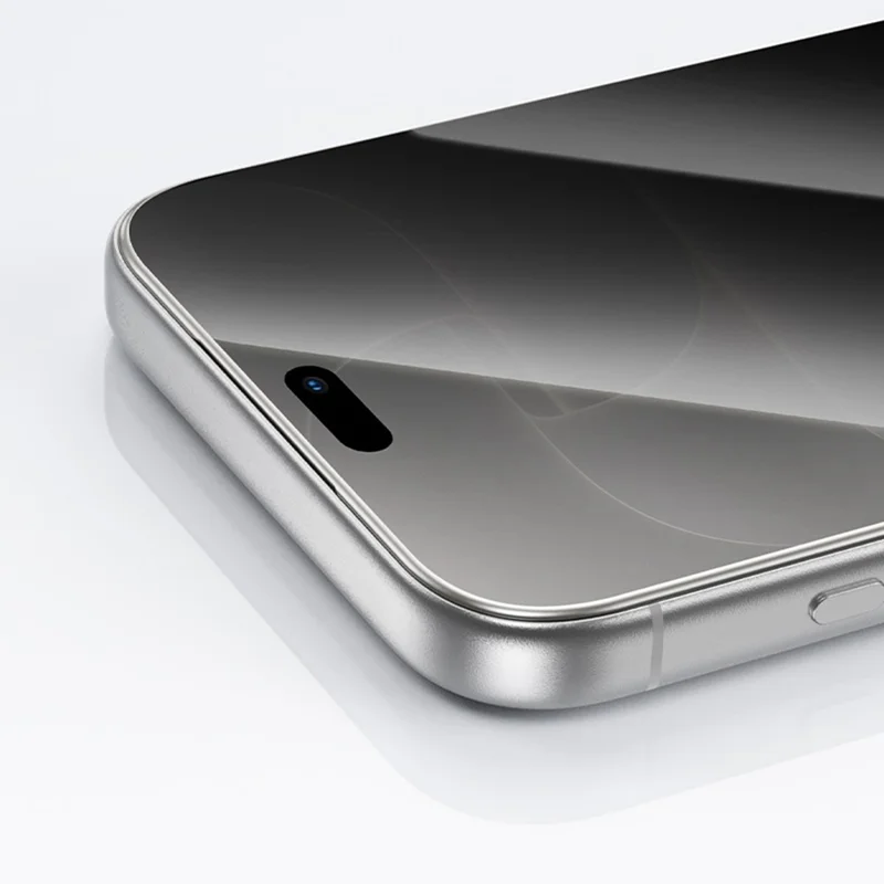 HOCO A44 for iPhone 18 Pro Max Privacy Screen Protector Full Coverage High Aluminium-silicon Glass + Stainless Steel Frame Anti-Peeping Film - Silver