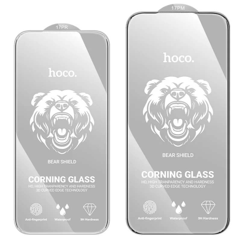 HOCO A888 Pro per iPhone 18 Pro / 17 Pro Protezione Schermo in Vetro Corning Gorilla Glass Copertura Totale HD Pellicola Protettiva - Nero