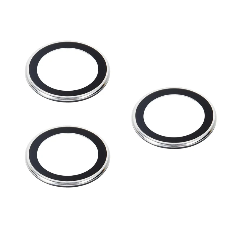 1 Set Protezione Obiettivo Fotocamera per iPhone 18 Pro / 18 Pro Max Copertura Totale Film in Vetro Temperato HD - Argento
