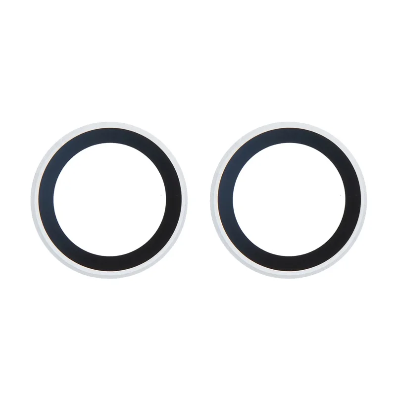 1 Set Camera Lens Protector for iPhone Duo , Full Coverage HD Tempered Glass Lens Film - Silver