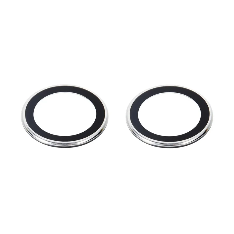 1 Set Camera Lens Protector for iPhone Duo , Full Coverage HD Tempered Glass Lens Film - Silver