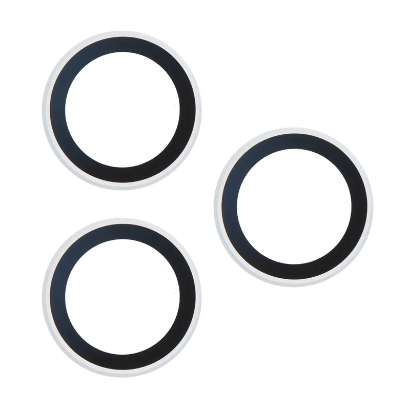1 Set Protezione Obiettivo Fotocamera per iPhone 18 Pro / 18 Pro Max , Pellicola Obiettivo in Vetro Temperato Trasparente a Mezza Copertura - Argento