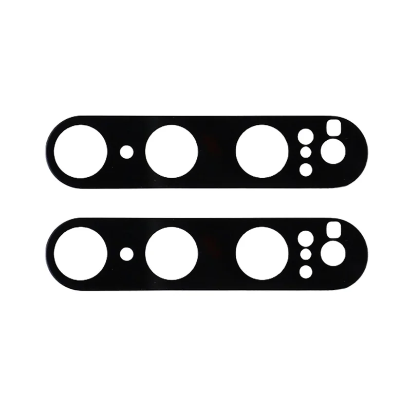 2Pcs for Xiaomi 18 Fold Camera Lens Protector 2.5D Arc Edge Silk Printing Tempered Glass Full Coverage Rear Lens Film - Black