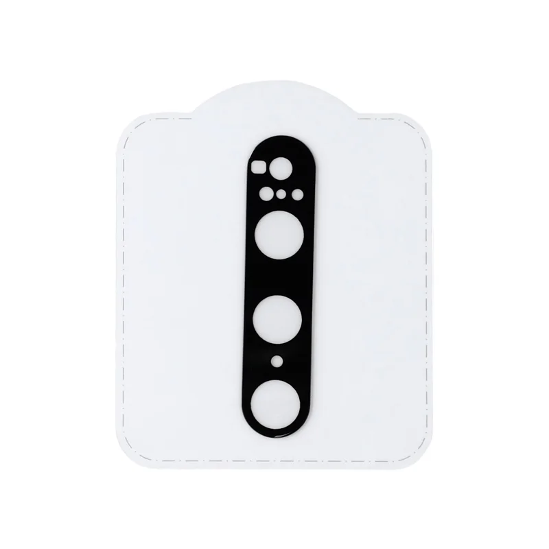 2Pcs for Xiaomi 18 Fold Camera Lens Protector 2.5D Arc Edge Silk Printing Tempered Glass Full Coverage Rear Lens Film - Black