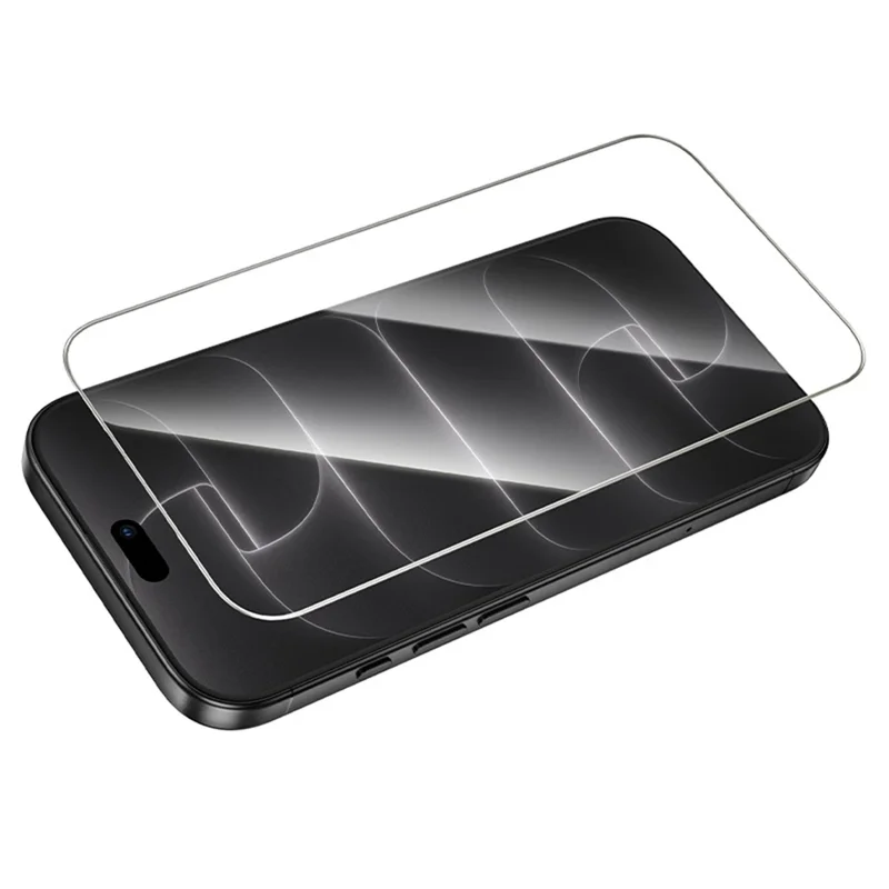 HOCO A43 for iPhone 18 Pro Max / 17 Pro Max Screen Protector HD High Aluminium-silicon Glass + Stainless Steel Frame Full Screen Film - Silver