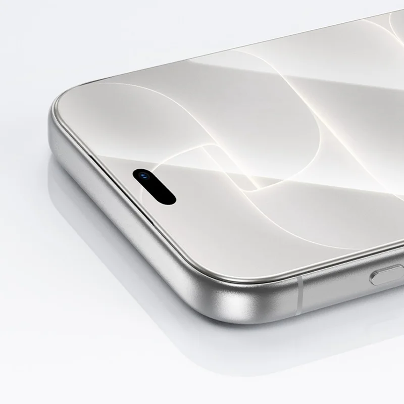 HOCO A43 for iPhone 18 Pro Max / 17 Pro Max Screen Protector HD High Aluminium-silicon Glass + Stainless Steel Frame Full Screen Film - Silver