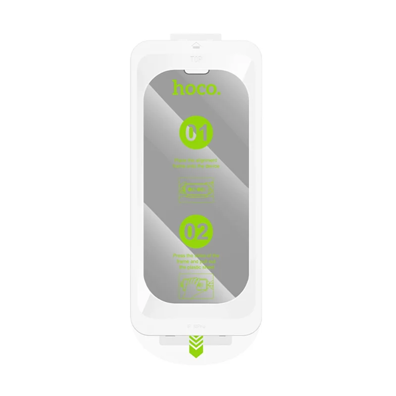 HOCO A42 for iPhone 18 Pro Privacy Screen Protector Full Coverage High Aluminium-Silicon Glass Film with Automatic Dust Removal Tool - Black