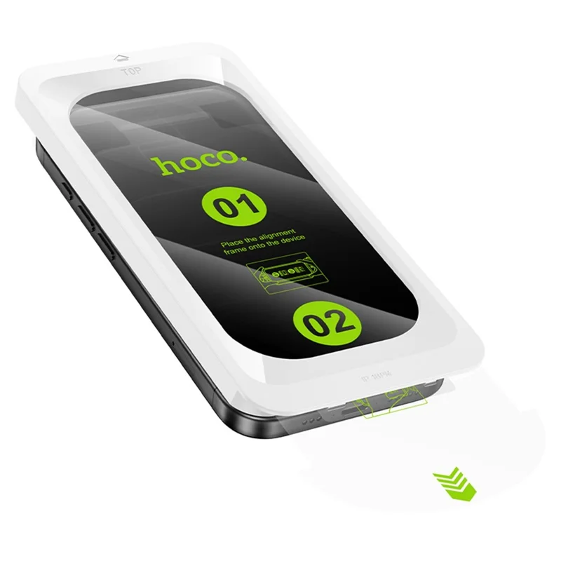 HOCO A42 for iPhone 18 Pro Privacy Screen Protector Full Coverage High Aluminium-Silicon Glass Film with Automatic Dust Removal Tool - Black