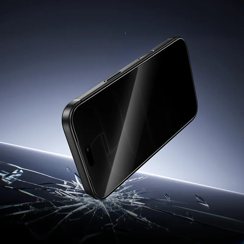 HOCO A42 for iPhone 18 Pro Privacy Screen Protector Full Coverage High Aluminium-Silicon Glass Film with Automatic Dust Removal Tool - Black