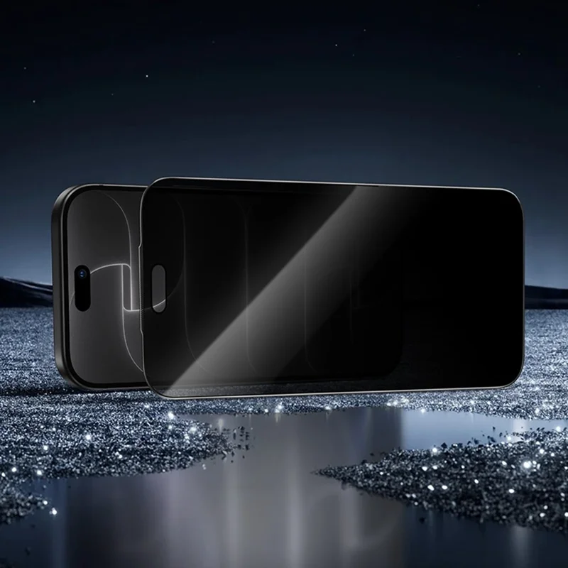 HOCO A42 for iPhone 18 Pro Privacy Screen Protector Full Coverage High Aluminium-Silicon Glass Film with Automatic Dust Removal Tool - Black