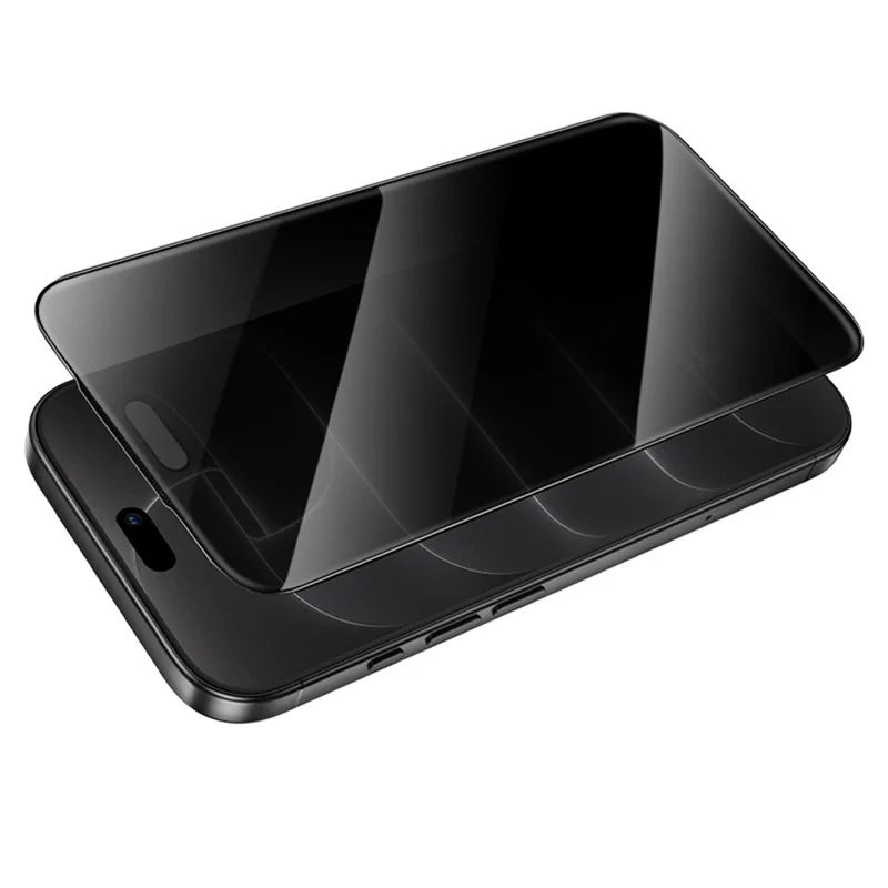 HOCO A42 per iPhone 18 Pro Max Protettore Schermo Privacy Copertura Totale in Vetro di Alluminio-Silicio con Strumento Automatico per la Rimozione della Polvere - Nero