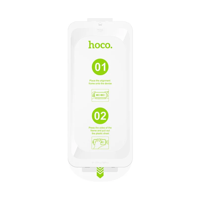 HOCO A41 for iPhone 18 Pro / 17 Pro Full Screen Protector HD High Aluminium-Silicon Glass Film with Automatic Dust Removal Tool - Black