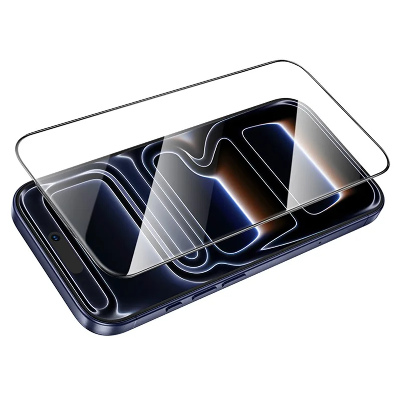 HOCO A41 for iPhone 18 Pro / 17 Pro Full Screen Protector HD High Aluminium-Silicon Glass Film with Automatic Dust Removal Tool - Black