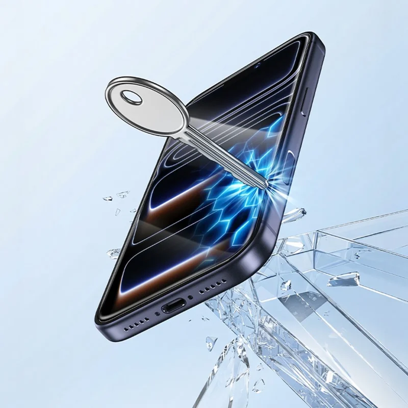 HOCO A41 for iPhone 18 Pro / 17 Pro Full Screen Protector HD High Aluminium-Silicon Glass Film with Automatic Dust Removal Tool - Black