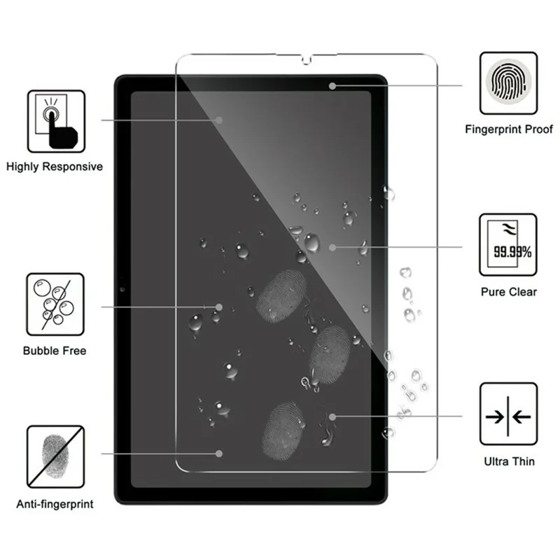 For Honor Pad X10 Pro Max Tempered Glass Screen Protector 2.5D Straight Edge Full Screen Film, Full Glue - Transparent