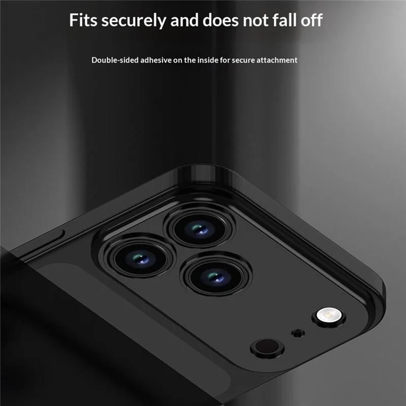 DYONG para iPhone 18 Pro Max Moldura da Lente da Câmera em Metal Oco, Protetor de Lentes Anti-Risco - Vermelho Escuro