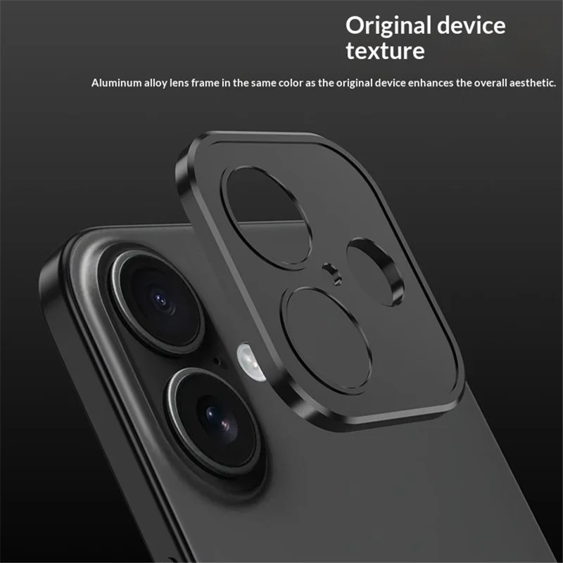 DYONG für iPhone 17 Kameraobjektivrahmen, hohler Metall-Objektivschutz gegen Kratzer - Schwarz
