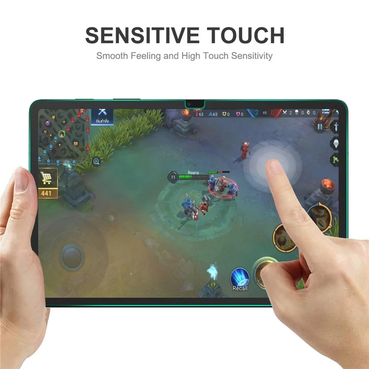 ENKAY HAT PRINCE For Samsung Galaxy Tab S9+ / S8+ / S7 FE Tempered Glass 0.33mm 9H 2.5D Arc Edge Screen Protector Anti-explosion HD Clear Film