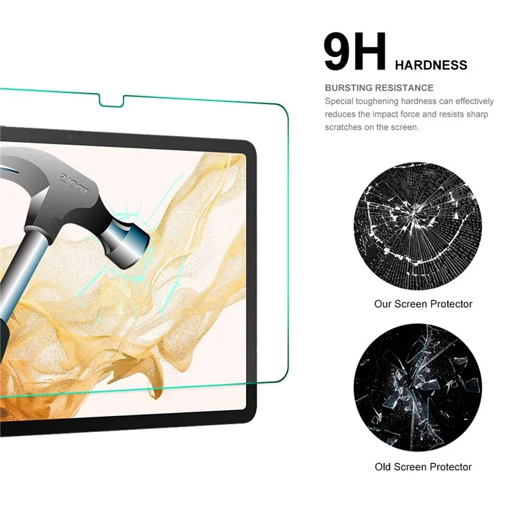 ENKAY HAT PRINCE 2 Защитных стекла для экрана Samsung Galaxy Tab S9+ / S8+ / S7 FE 0,33 мм 9H 2,5D Взрывозащищенный экранный протектор 