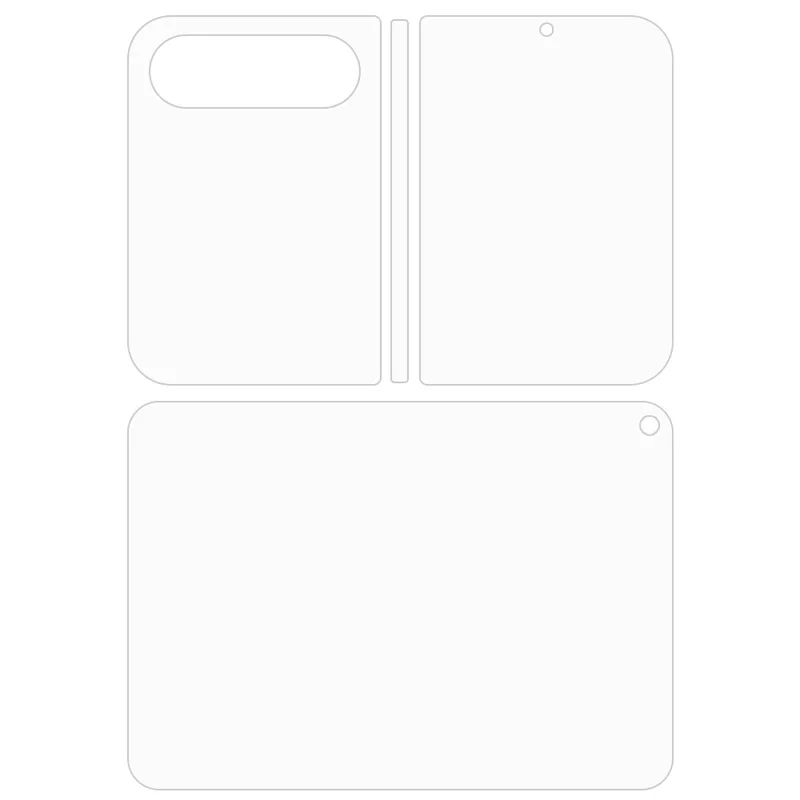 1 Комплект для Xiaomi 18 Fold Защитное стекло Внутреннее + Переднее + Заднее Прозрачная пленка из ТПУ - Прозрачное