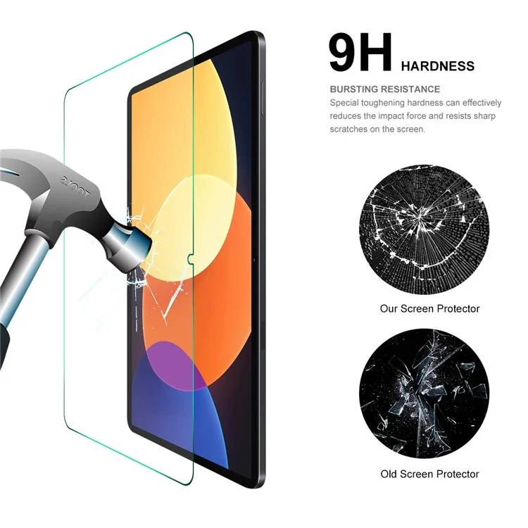 ENKAY HAT PRINCE Закалённое стеклянное плёнка для Xiaomi Pad 5 Pro 12.4 (2022), 0.33мм 9H 2.5D Дуговой Край Ультраясный Противовзрывной Защитный Экран