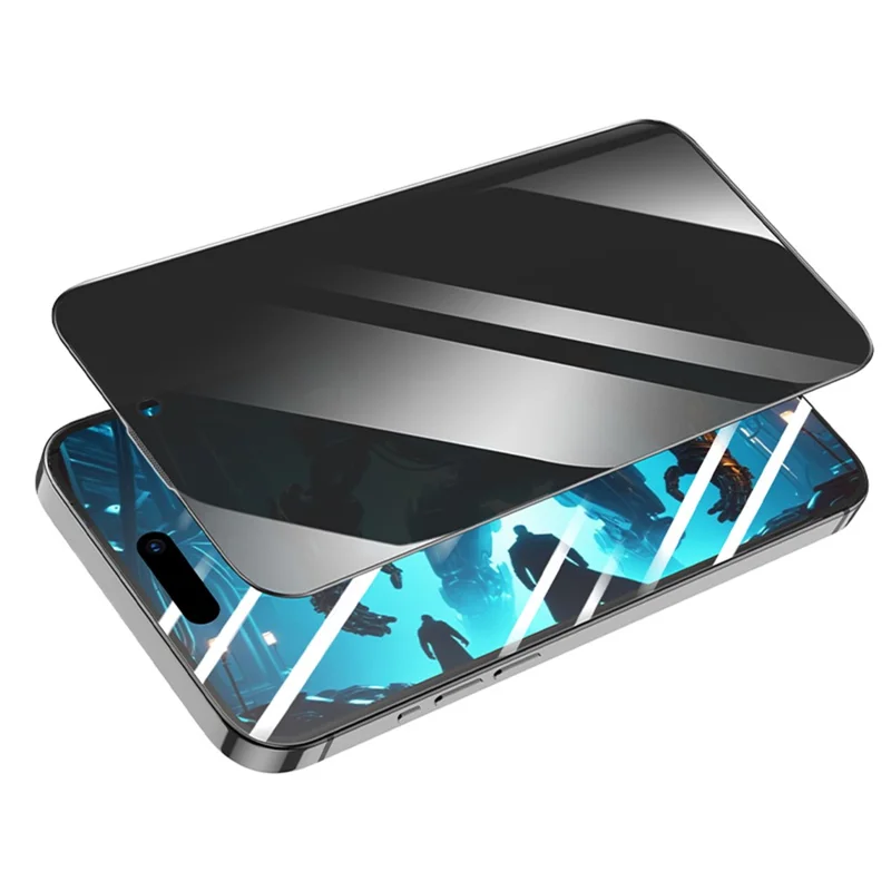 HOCO A888 Plus for iPhone 16 Pro Max Privacy Screen Protector Anti-Scratch Tempered Glass Full Screen Film - Black