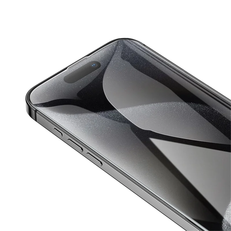 HOCO A34 para iPhone 16 Pro Protector de Pantalla 9D Borde Curvo Grande Cobertura Completa Protector de Vidrio Templado a Prueba de Polvo - Negro