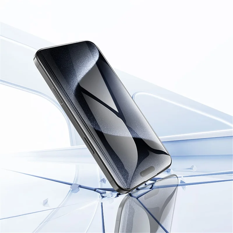 HOCO A34 para iPhone 16 Pro Protector de Pantalla 9D Borde Curvo Grande Cobertura Completa Protector de Vidrio Templado a Prueba de Polvo - Negro