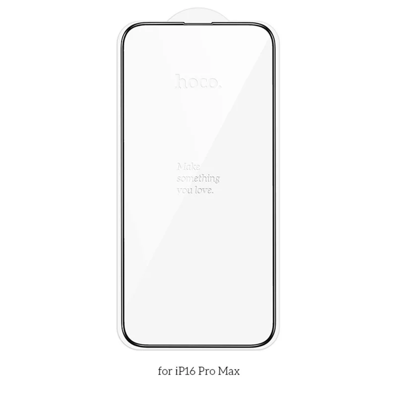HOCO A12 Plus for iPhone 16 Pro Max Screen Protector 3D Full Coverage Nano Technology 0.33mm High Aluminium-silicon Glass Film - Black