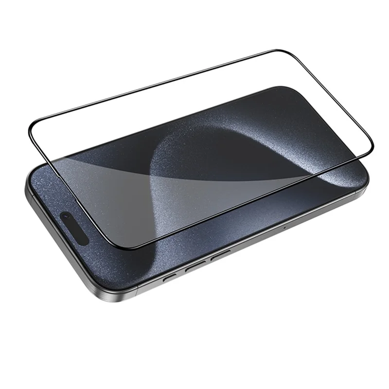 HOCO A12 Plus for iPhone 16 Pro Max Screen Protector 3D Full Coverage Nano Technology 0.33mm High Aluminium-silicon Glass Film - Black