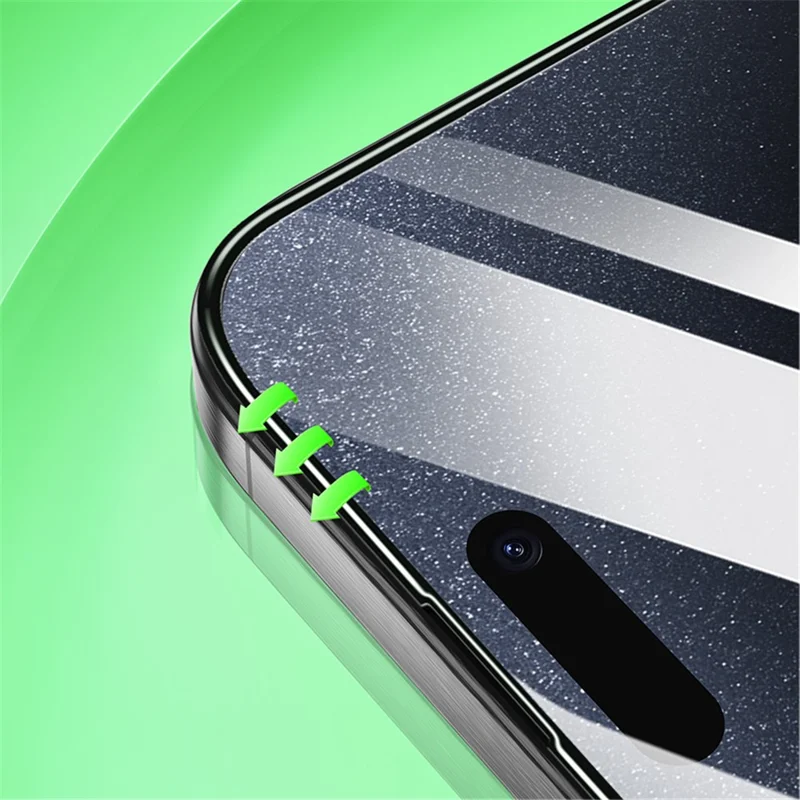 HOCO A12 Plus for iPhone 16 Pro Max Screen Protector 3D Full Coverage Nano Technology 0.33mm High Aluminium-silicon Glass Film - Black