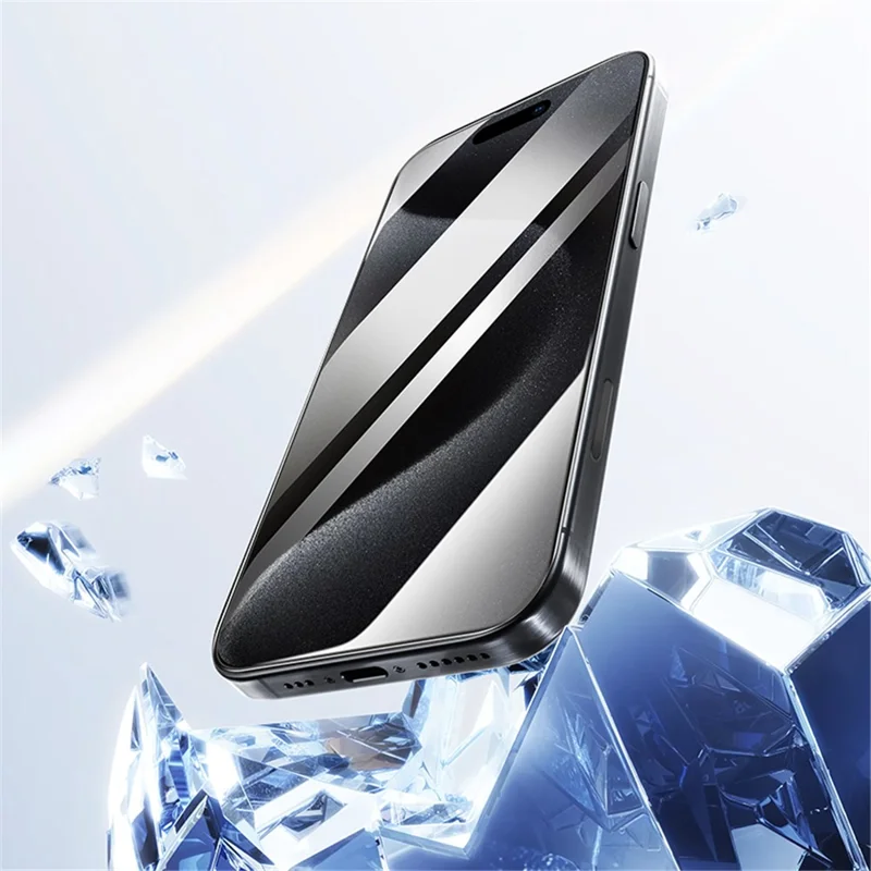 HOCO A12 Plus for iPhone 16 Pro Max Screen Protector 3D Full Coverage Nano Technology 0.33mm High Aluminium-silicon Glass Film - Black