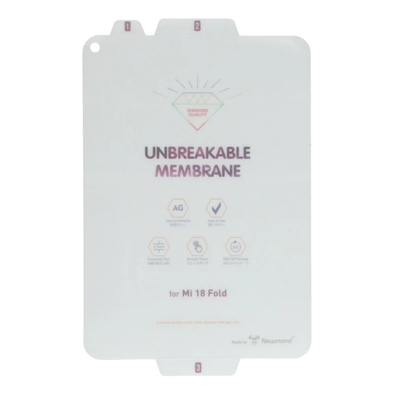 For Xiaomi 18 Fold Screen Protector Set PET Matte Front and Back Protective Film - Transparent