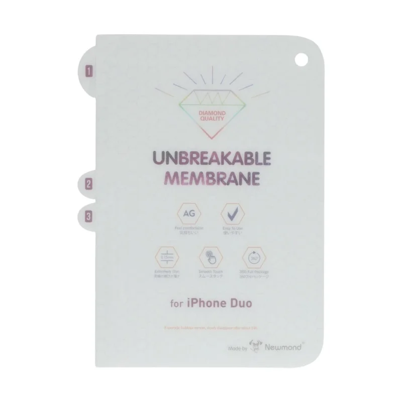 Pour iPhone Duo Protecteur d'écran mat Film protecteur d'écran - Transparent