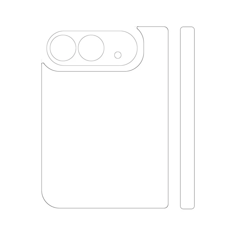 For iPhone Duo PET Back Film Hydrogel Clear Phone Back Protector with Camera Base Protector - Transparent